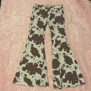 Kids' Brown and White Flared Jeans cowgirl